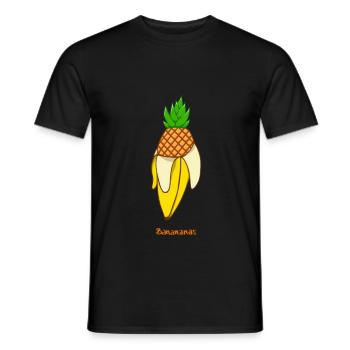 Ananas banane - T-shirt homme - noir - Devant - AI Model Male 178 light (178cm)