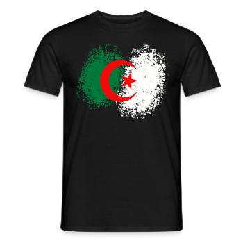 Flagge Algeriens - Männer T-Shirt - Schwarz - Vorne - AI Model Male 178 light (178cm)