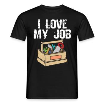 Awesome & Trendy Tshirt Designs Carpenter Love my - Men's T-Shirt - black - Front - AI Model Male 178 light (178cm)