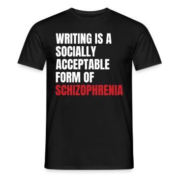 Schizophrenie Awareness TShirt Design Schreiben - Männer T-Shirt - Schwarz - Vorne - AI Model Male 178 light (178cm)