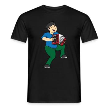Accordéon Accordéon Accordéon T-Shirt Cadeau Jouer - T-shirt homme - noir - Devant - AI Model Male 178 light (178cm)