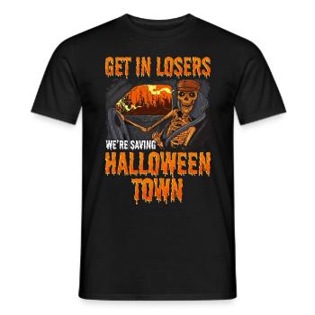 Entrer dans les perdants, nous sauvons la ville - T-shirt homme - noir - Devant - AI Model Male 178 light (178cm)