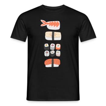 Sushi - T-shirt homme - noir - Devant - AI Model Male 178 light (178cm)