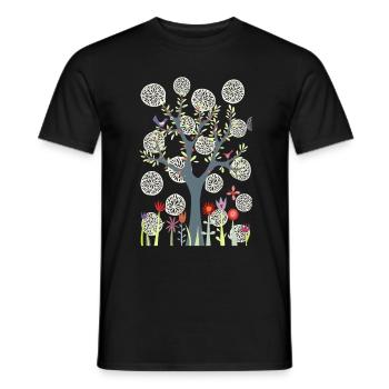 Le jardin - T-shirt homme - noir - Devant - AI Model Male 178 light (178cm)