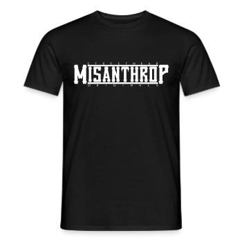 misanthrope - T-shirt homme - noir - Devant - AI Model Male 178 light (178cm)