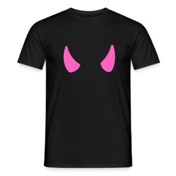 horns - Men's T-Shirt - black - Front - AI Model Male 178 light (178cm)