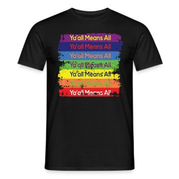 Les couleurs arc-en-ciel signifient tout le monde - T-shirt homme - noir - Devant - AI Model Male 178 light (178cm)
