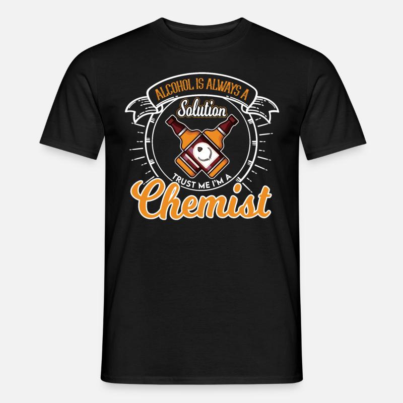 Solution d'alcool chimiste disant - T-shirt homme - noir