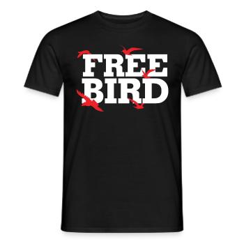 Oiseau libre Illustration - T-shirt homme - noir - Devant - AI Model Male 178 light (178cm)