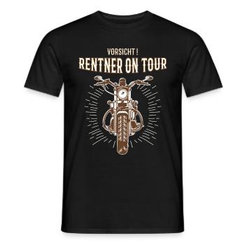 Rentner auf Tour Motorrad Geschenk - Männer T-Shirt - Schwarz - Vorne - AI Model Male 178 light (178cm)
