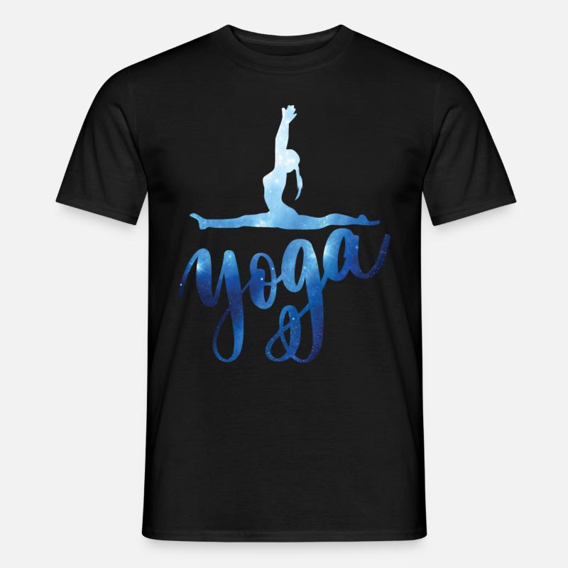 Yoga Mädchen Spagat Geschenkidee - Männer T-Shirt - Schwarz