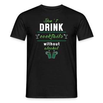 cocktail - Men's T-Shirt - black - Front - AI Model Male 178 light (178cm)