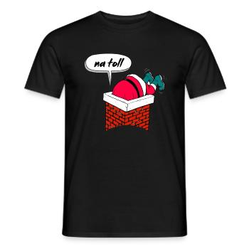 Santa Claus Christmas Christmas XMAS na great - Men's T-Shirt - black - Front - AI Model Male 178 light (178cm)