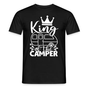 King Of The Camper Citation drôle de camping disant - T-shirt homme - noir - Devant - AI Model Male 178 light (178cm)