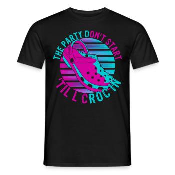 Komfort Liebe für Crocs Clogs Schuhe Geschenkidee - Männer T-Shirt - Schwarz - Vorne - AI Model Male 178 light (178cm)