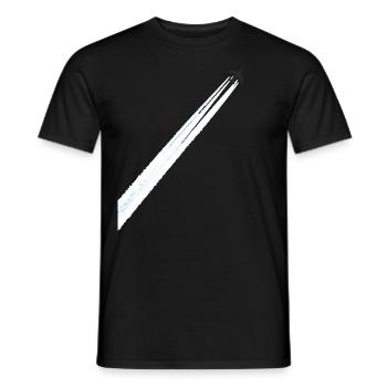 bande de coddense avion pilote avion Chemtrail - T-shirt homme - noir - Devant - AI Model Male 178 light (178cm)