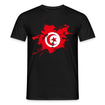 Tunesien - Männer T-Shirt - Schwarz - Vorne - AI Model Male 178 light (178cm)