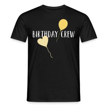 Birthday Crew | Birthday Balloons - Men's T-Shirt - black - Front - AI Model Male 178 light (178cm)
