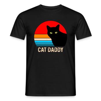 Cat Daddy - Männer T-Shirt - Schwarz - Vorne - AI Model Male 178 light (178cm)