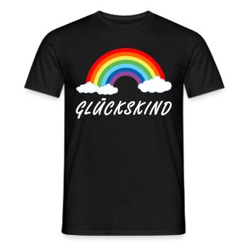 Lucky child | Rainbow Happiness Child - Men's T-Shirt - black - Front - AI Model Male 178 light (178cm)