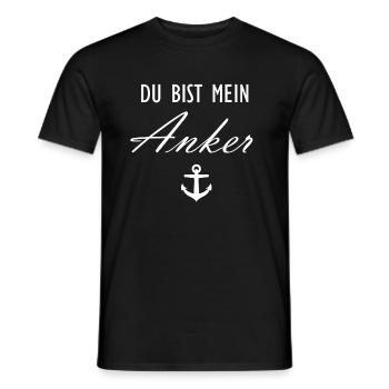 Du bist mein Anker | Liebe Paar Love - Männer T-Shirt - Schwarz - Vorne - AI Model Male 178 light (178cm)