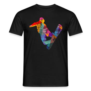 Snowboard Snowboarder - T-shirt homme - noir - Devant - AI Model Male 178 light (178cm)