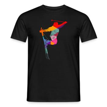 Skifahren Skifahrer - Männer T-Shirt - Schwarz - Vorne - AI Model Male 178 light (178cm)