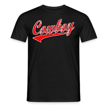 country cowboy western rodéo indien équitation cheval - T-shirt homme - noir - Devant - AI Model Male 178 light (178cm)