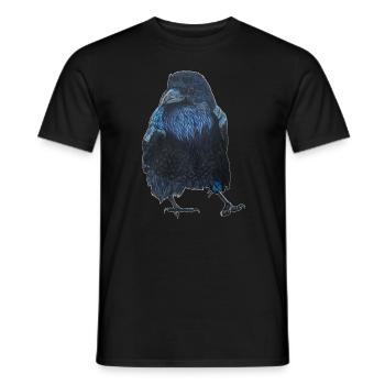 Raven Crow Walking - Men's T-Shirt - black - Front - AI Model Male 178 light (178cm)