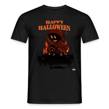 Halloween Monster Fire Comic Party Halloween - Men's T-Shirt - black - Front - AI Model Male 178 light (178cm)