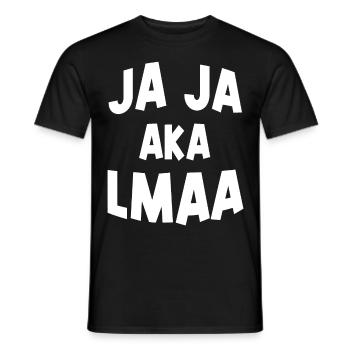 Ja Ja aka LMAA - Männer T-Shirt - Schwarz - Vorne - AI Model Male 178 light (178cm)