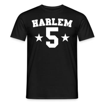 Harlem 5 - Men's T-Shirt - black - Front - AI Model Male 178 light (178cm)