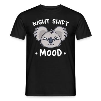 Koala Koala Bear Night Shift Night Shift - Men's T-Shirt - black - Front - AI Model Male 178 light (178cm)