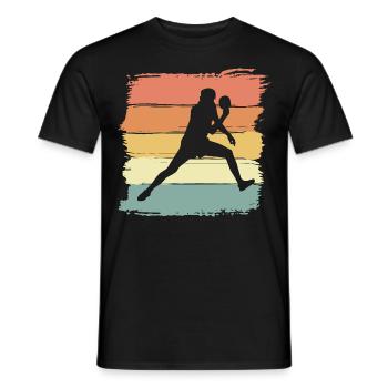 Tennis de table rétro vintage - T-shirt homme - noir - Devant - AI Model Male 178 light (178cm)