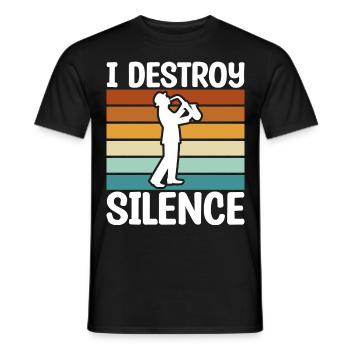 Saxophone drôle - T-shirt homme - noir - Devant - AI Model Male 178 light (178cm)