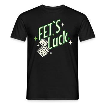 Vatertag Lustig Spruch Fet´s Luck Spaß Würfel - Männer T-Shirt - Schwarz - Vorne - AI Model Male 178 light (178cm)