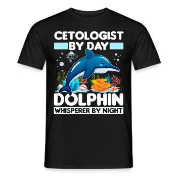 Meeresbiologie Delfin | Meeresbiologe Geschenkidee - Männer T-Shirt - Schwarz - Vorne - AI Model Male 178 light (178cm)