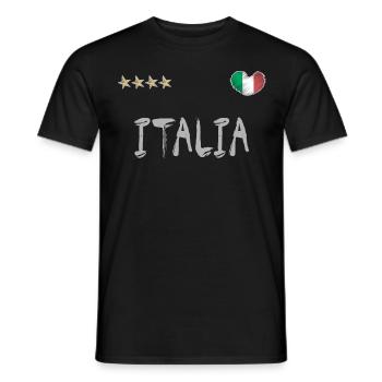 Maillot de football Italie Drapeau italien - T-shirt homme - noir - Devant - AI Model Male 178 light (178cm)