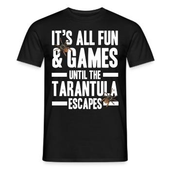 Tarantula Haustier | Vogelspinnen Spinne Geschenke - Männer T-Shirt - Schwarz - Vorne - AI Model Male 178 light (178cm)