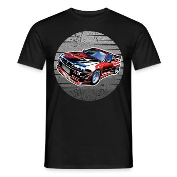 Jdm / Tuning / Turbocharger / Rims / Chiptuning - Men's T-Shirt - black - Front - AI Model Male 178 light (178cm)