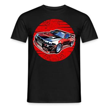 Jdm / Tuning / Turbocharger / Rims / Chiptuning - Men's T-Shirt - black - Front - AI Model Male 178 light (178cm)