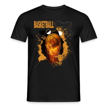 Basket-ball Feu Joueur De Basket-ball Dunking Fan De Sport - T-shirt homme - noir - Devant - AI Model Male 178 light (178cm)