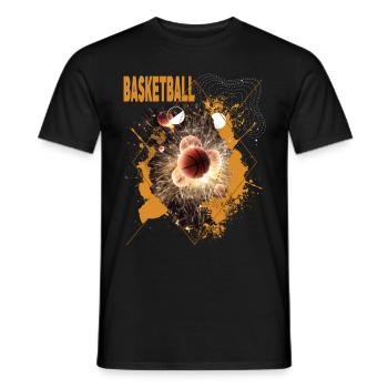 Basketball Basketballer Dunking Sport Fan Verein - Männer T-Shirt - Schwarz - Vorne - AI Model Male 178 light (178cm)