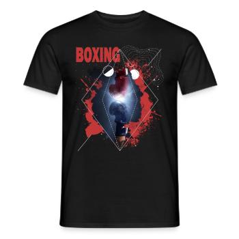 Boxing Boxing Boxing Boxing Gloves Boxing Match Boxing Ring - Men's T-Shirt - black - Front - AI Model Male 178 light (178cm)
