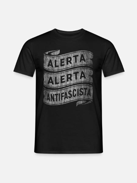 ALERTA ALERTA ANTIFASCHIST ANTIFASCHISTEN - Männer T-Shirt - Schwarz