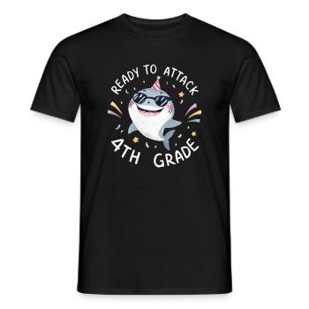Ready To Attack 4th Grade - Männer T-Shirt - Schwarz - Vorne - AI Model Male 178 light (178cm)