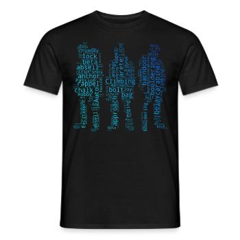 Climbing Men's Bouldering Women's Bouldering Climber - Men's T-Shirt - black - Front - AI Model Male 178 light (178cm)