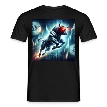 Bitcoin Bullrun Crypto BTC - Men's T-Shirt - black - Front - AI Model Male 178 light (178cm)