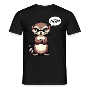 Nein Frettchen Frettchenhalter Frettchenbesitzer - Männer T-Shirt - Schwarz - Vorne - AI Model Male 178 light (178cm)