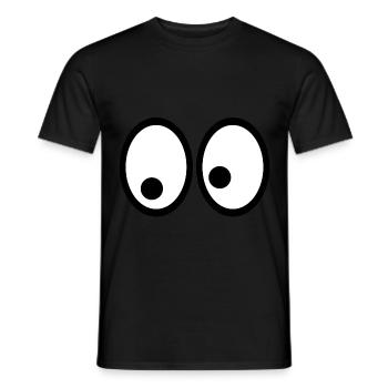 Augen die dich beobachten, zieht Blicke auf dich - Männer T-Shirt - Schwarz - Vorne - AI Model Male 178 light (178cm)